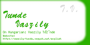 tunde vaszily business card